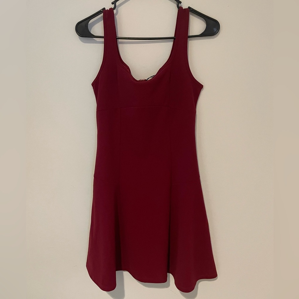 SHEIN Burgundy Mini Dress